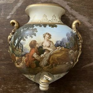 COPY - Victorian Holly Water Wall Tap - Boucher Scene 1754